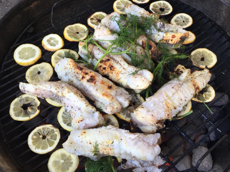 Grilled monkfish.