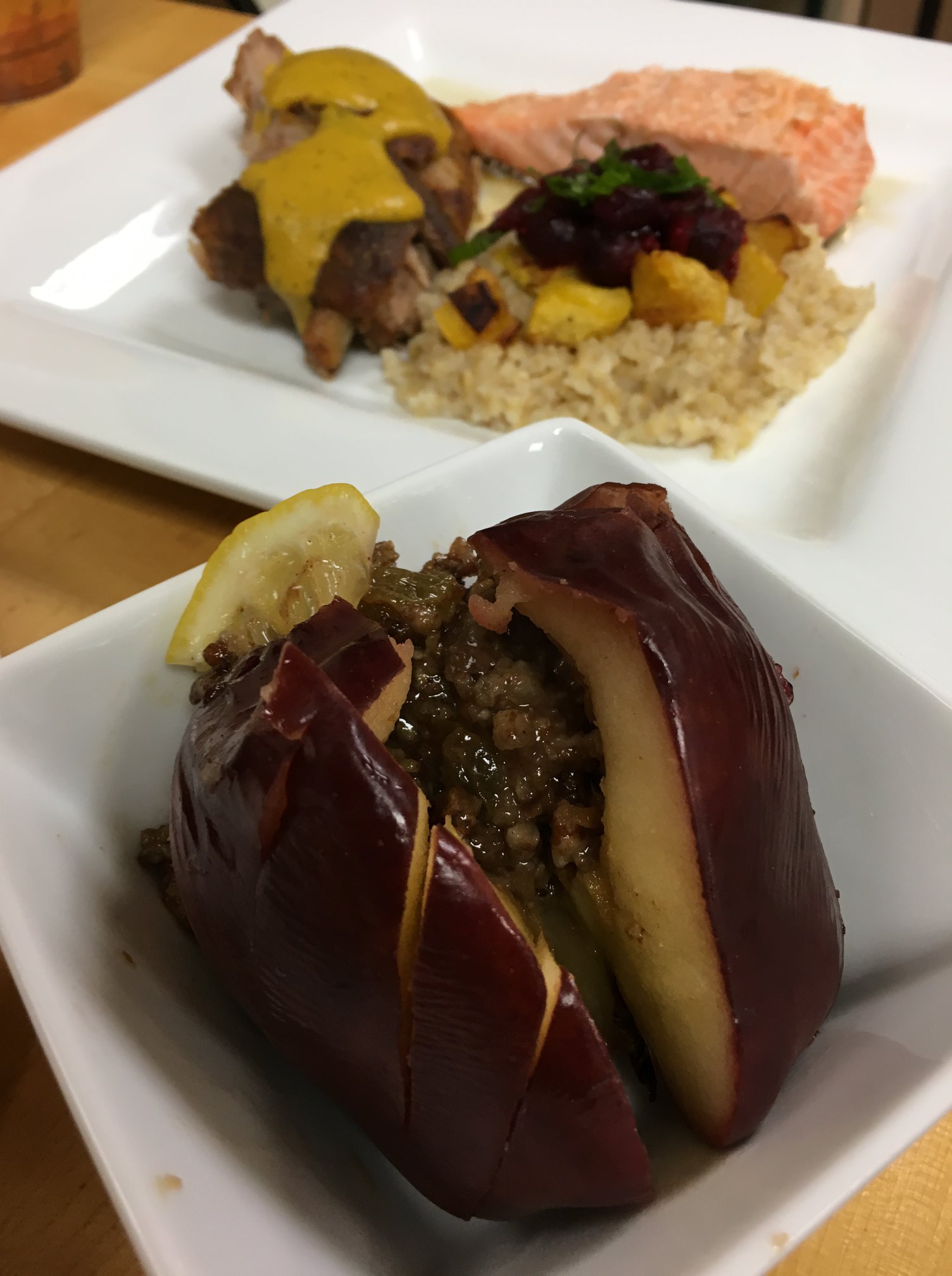 Baked stuffed apples.