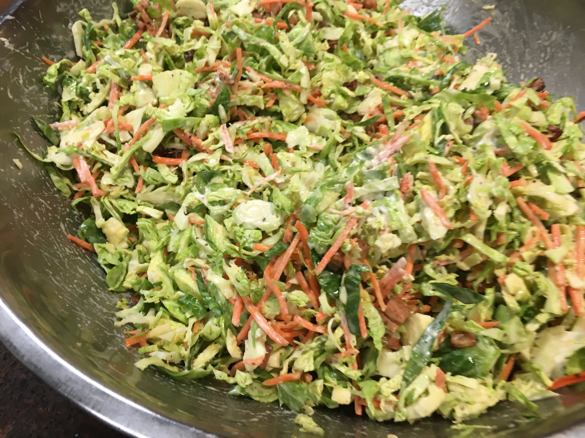 Shaved brussels sprout slaw