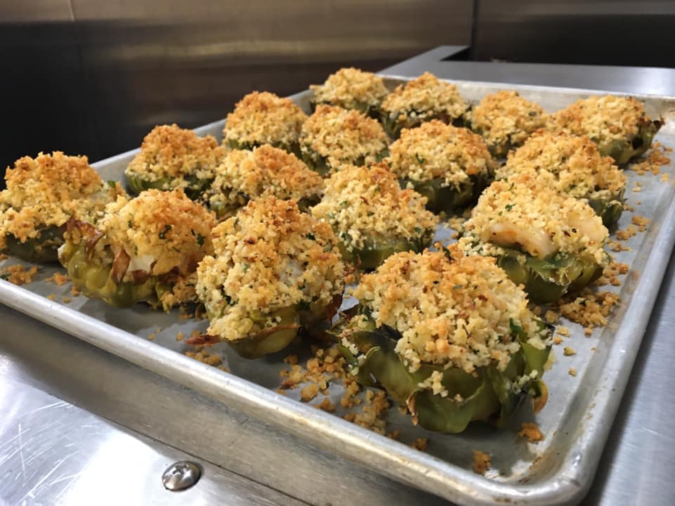 Shrimp stuffed artichokes.