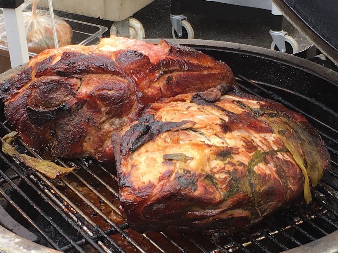 Brined and smoked pork shoulder.