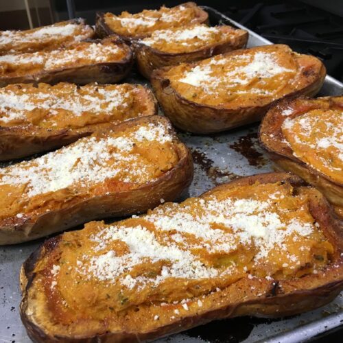 Twice baked butternut squash.