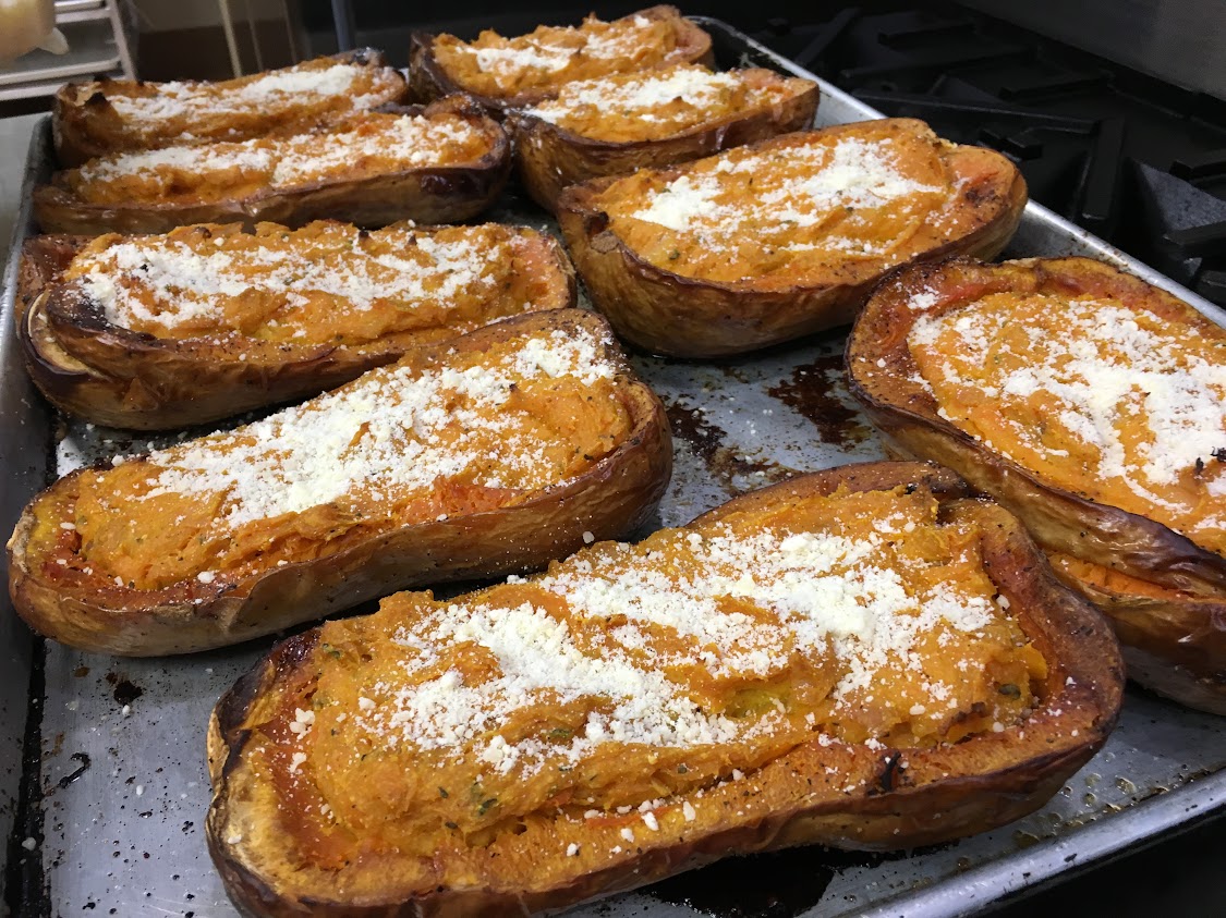 Twice baked butternut squash.