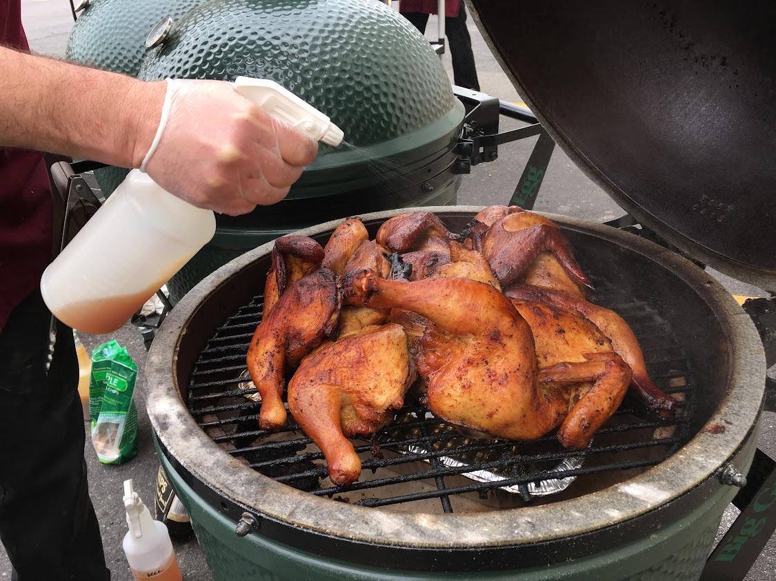 Applewood smoked chicken.