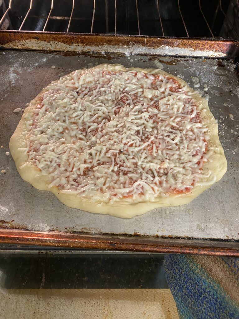 Baking Sheet Pizza Before