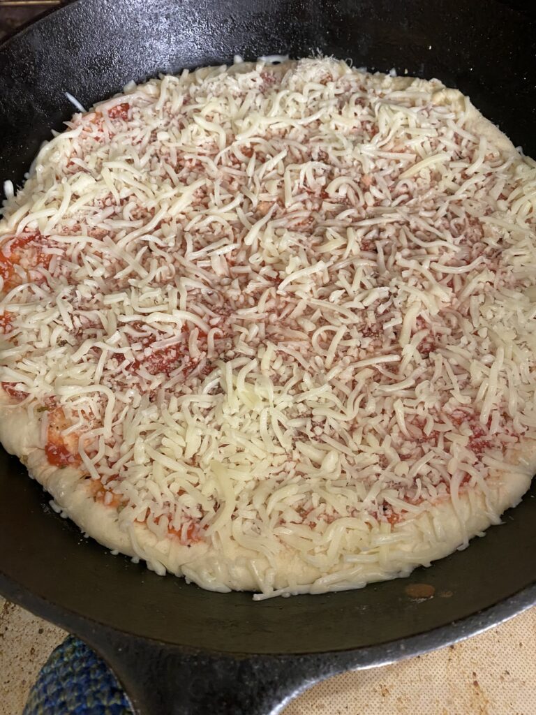 Cast Iron Pizza Before